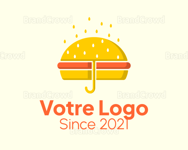 Hamburger Sandwich Umbrella Logo
