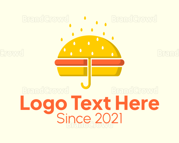 Hamburger Sandwich Umbrella Logo