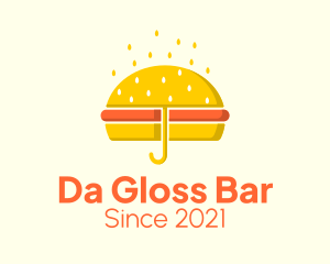 Hamburger Sandwich Umbrella  logo design