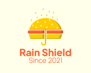 Hamburger Sandwich Umbrella  logo design