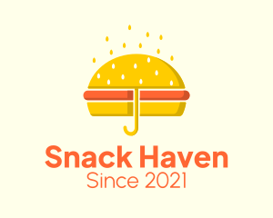 Hamburger Sandwich Umbrella  logo design