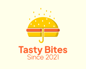 Meal - Hamburger Sandwich Umbrella logo design