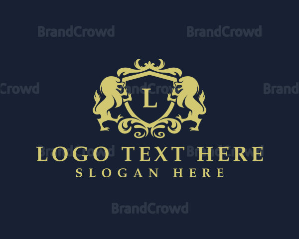 Premium Lion Ornate Crest Logo