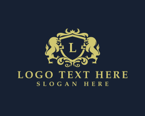 Noble - Premium Lion Ornate Crest logo design
