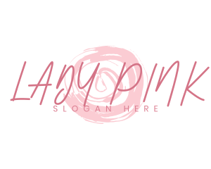 Pink Cosmetics Wordmark logo design