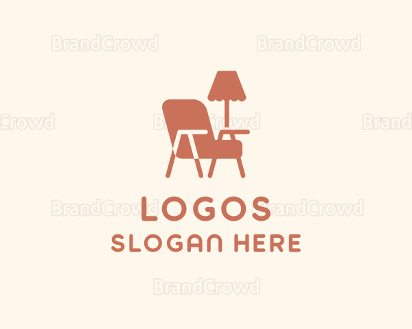 Lamp Chair Furniture Logo