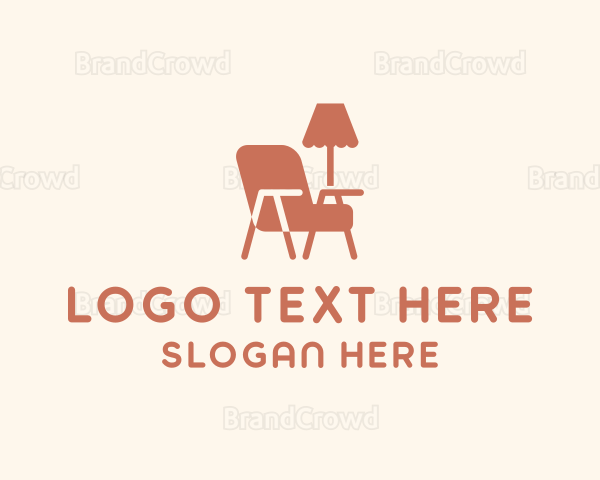 Lamp Chair Furniture Logo