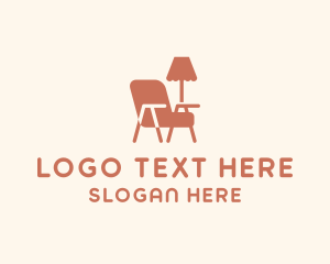 Home Improvement - Lamp Chair Furniture logo design