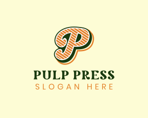 Retro Vintage Letter P logo design