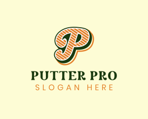 Retro Vintage Letter P logo design