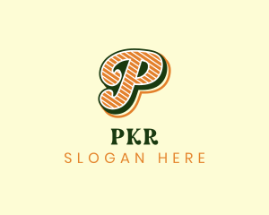 Retro Vintage Letter P logo design