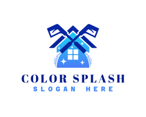 Pressure Washer Clean Sprayer logo design