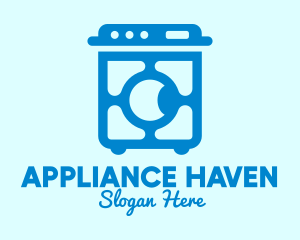 Blue Washing Machine  logo design