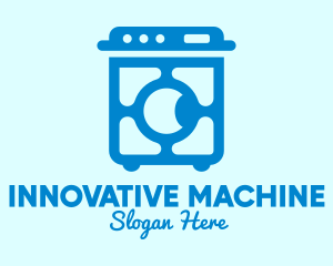 Machine - Blue Washing Machine logo design