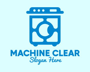 Blue Washing Machine  logo design