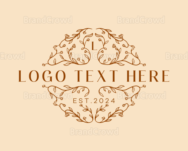 Luxury Floral Wreath Logo