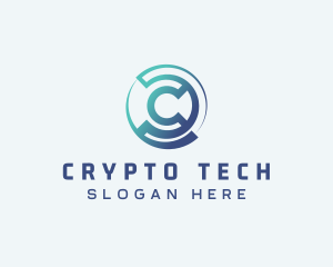 Modern Tech Cryptocurrency Letter C logo design