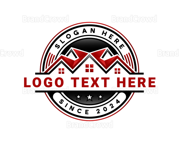 Roofing Construction Builder Logo