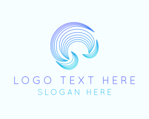 Company - Abstract Tech Waves logo design