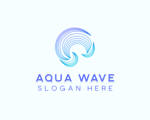 Abstract Tech Waves logo design