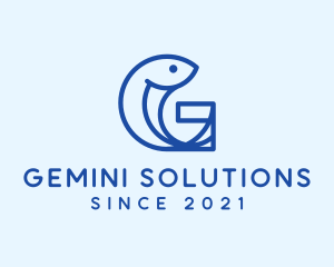 Fish Letter G logo design