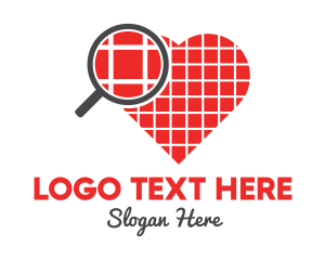 Search - Search Love Grid logo design