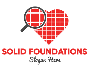 Online Dating - Search Love Grid logo design