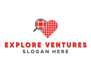 Discovery - Magnify Heart Love logo design