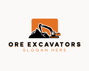 Mining - Construction Excavator Mining logo design