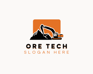 Mining - Construction Excavator Mining logo design