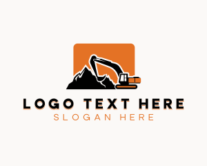 Construction Excavator Mining Logo