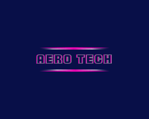 Neon Glitch Tech logo design