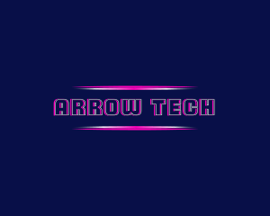 Neon Glitch Tech logo design