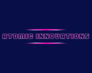 Neon Glitch Tech logo design