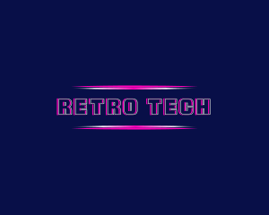 Neon Glitch Tech logo design