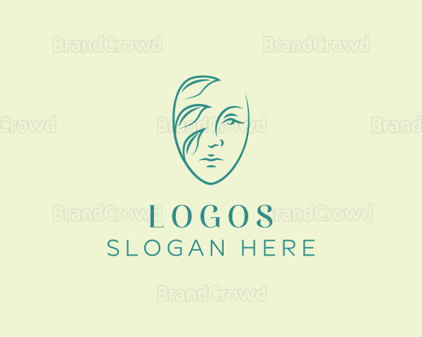 Organic Leaf Face Logo
