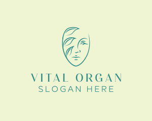 Organic Leaf Face logo design