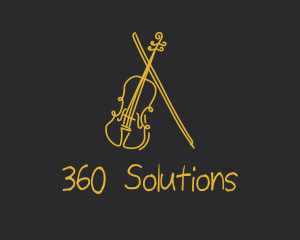 Golden Violin Cello logo design