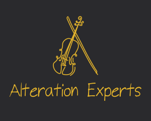 Golden Violin Cello logo design