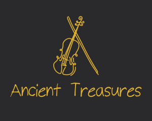 Golden Violin Cello logo design