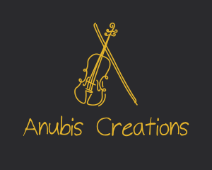 Golden Violin Cello logo design