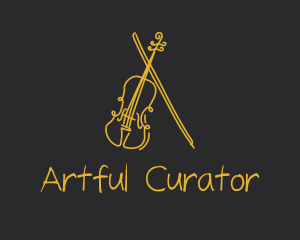 Golden Violin Cello logo design