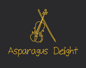 Golden Violin Cello logo design