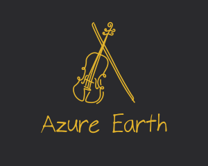 Golden Violin Cello logo design