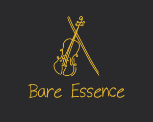 Golden Violin Cello logo design