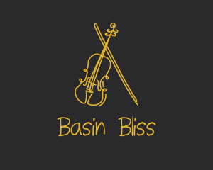 Golden Violin Cello logo design