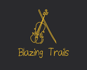 Golden Violin Cello logo design