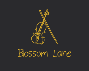 Golden Violin Cello logo design