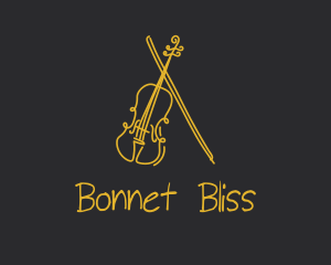 Golden Violin Cello logo design