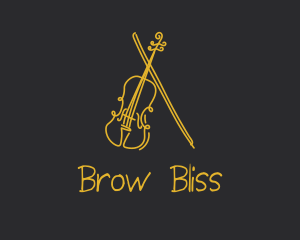 Golden Violin Cello logo design